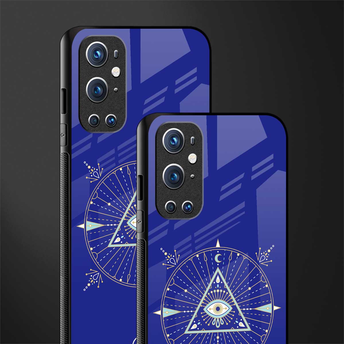 evil eye mandala blue glass case for oneplus 9 pro image-2