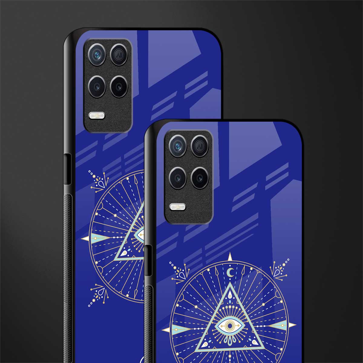 evil eye mandala blue glass case for realme 8 5g image-2
