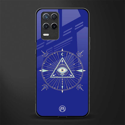 evil eye mandala blue glass case for realme 8 5g image