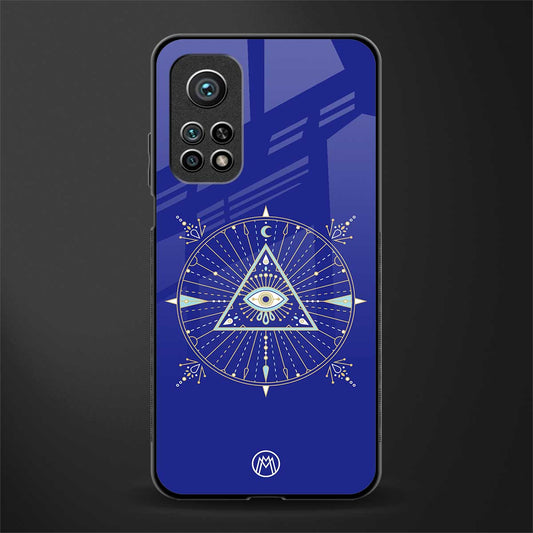 evil eye mandala blue glass case for mi 10t 5g image