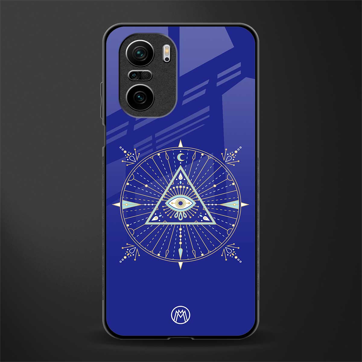 evil eye mandala blue glass case for mi 11x 5g image
