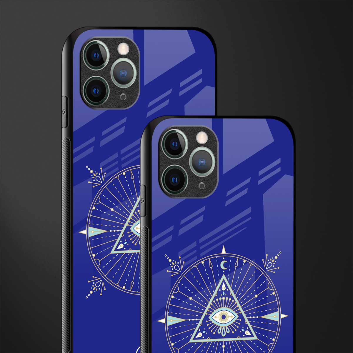evil eye mandala blue glass case for iphone 11 pro max image-2