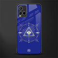 evil eye mandala blue glass case for vivo y21s image