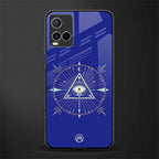 evil eye mandala blue glass case for vivo y21s image