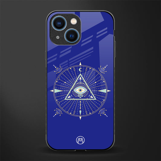 evil eye mandala blue glass case for iphone 13 mini image