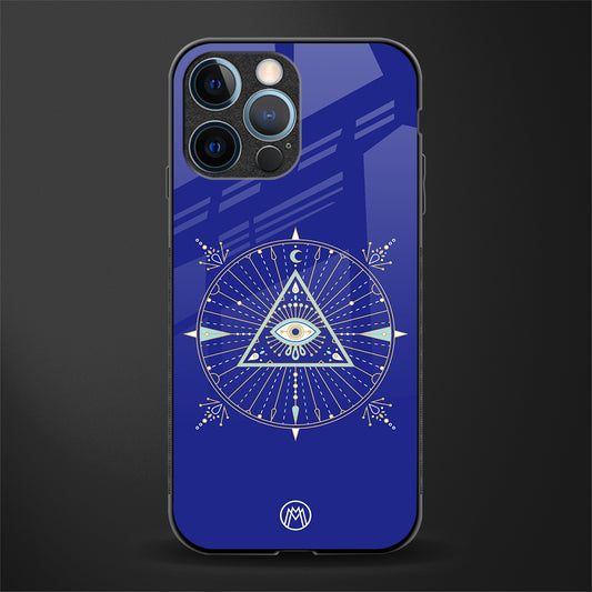 evil eye mandala blue glass case for iphone 12 pro image