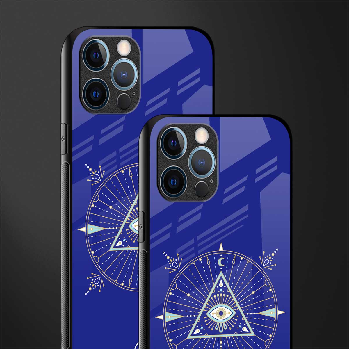 evil eye mandala blue glass case for iphone 12 pro max image-2