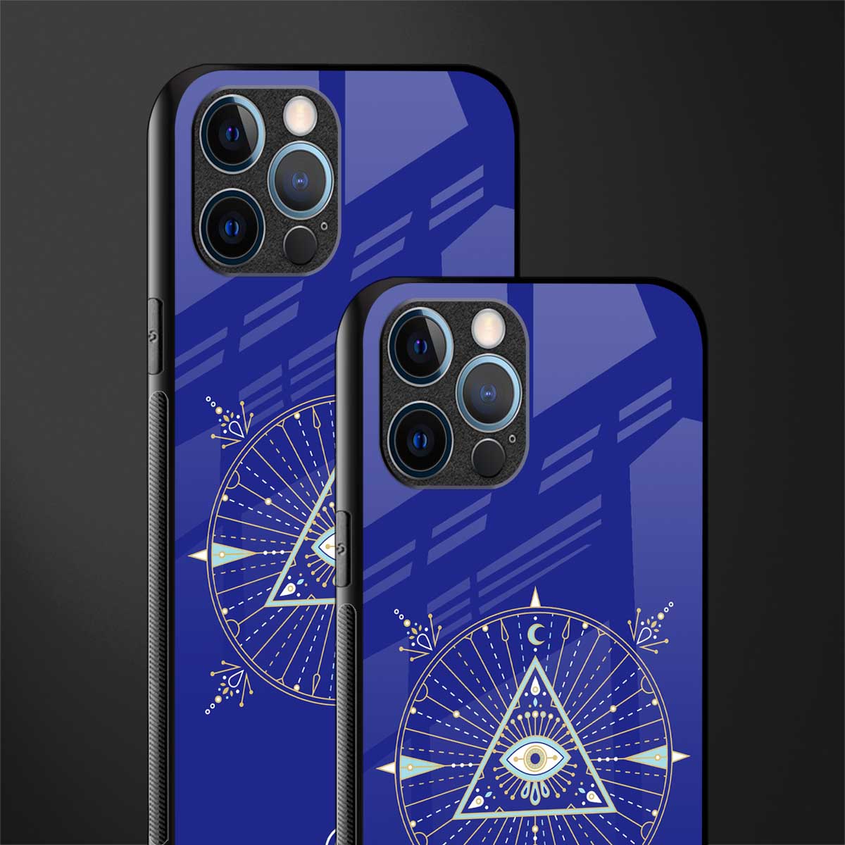 evil eye mandala blue glass case for iphone 14 pro max image-2