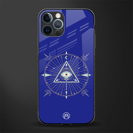 evil eye mandala blue glass case for iphone 14 pro max image