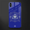 evil eye mandala blue glass case for iphone xs max image