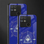 evil eye mandala blue back phone cover | glass case for realme narzo 50a