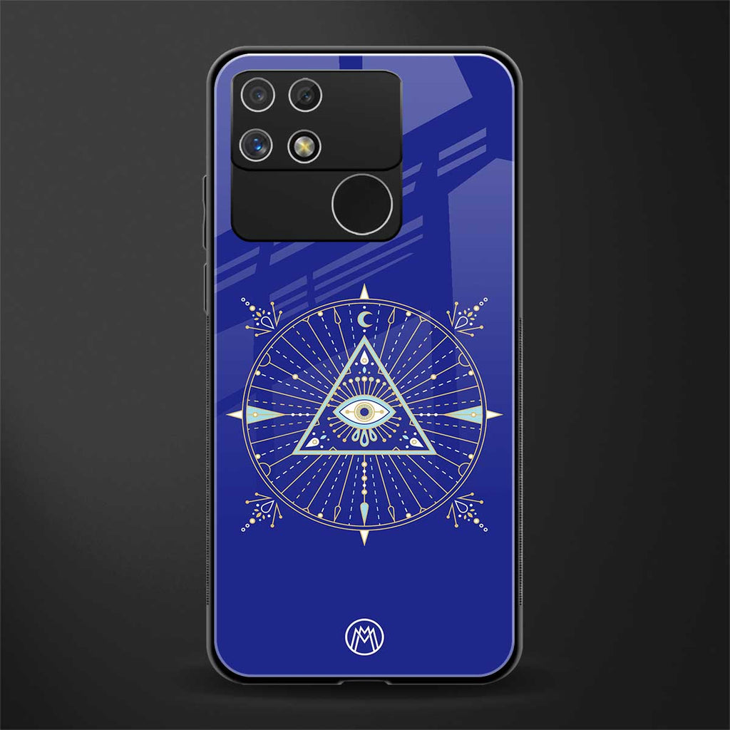 evil eye mandala blue back phone cover | glass case for realme narzo 50a