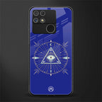 evil eye mandala blue back phone cover | glass case for realme narzo 50a