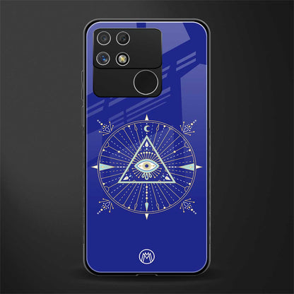 evil eye mandala blue back phone cover | glass case for realme narzo 50a