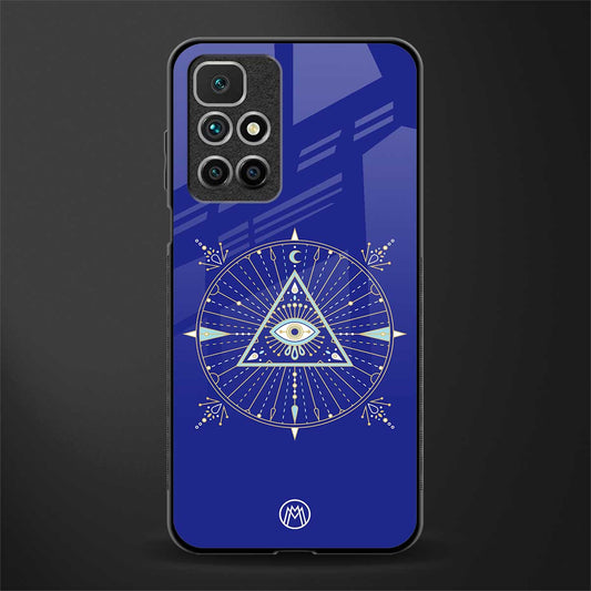evil eye mandala blue glass case for redmi 10 prime image