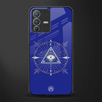 evil eye mandala blue glass case for vivo v23 pro 5g image