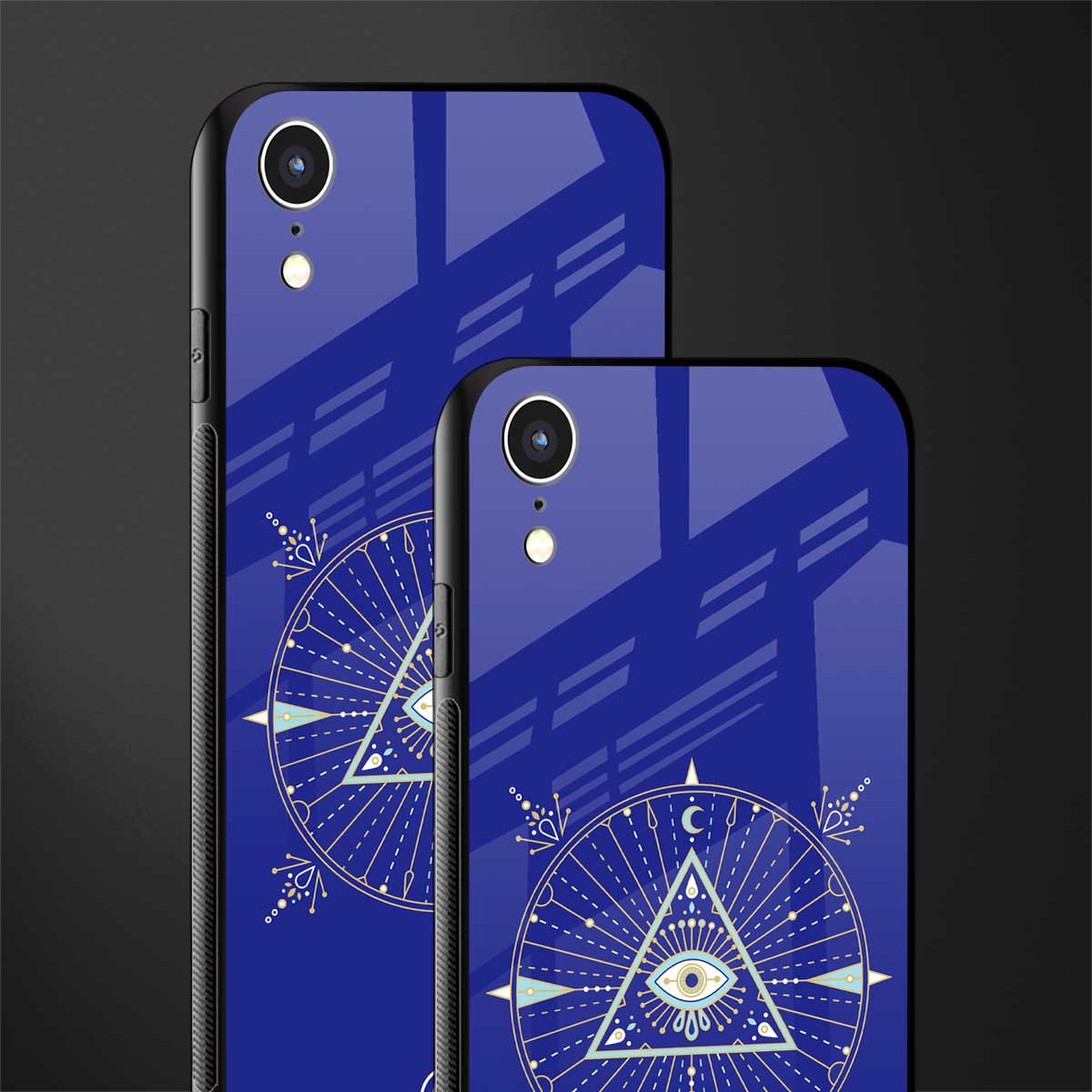evil eye mandala blue glass case for iphone xr image-2
