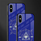 evil eye mandala blue glass case for iphone xs image-2