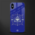 evil eye mandala blue glass case for iphone xs image