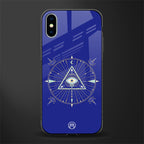 evil eye mandala blue glass case for iphone xs image