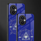 evil eye mandala blue back phone cover | glass case for oppo f21 pro 5g