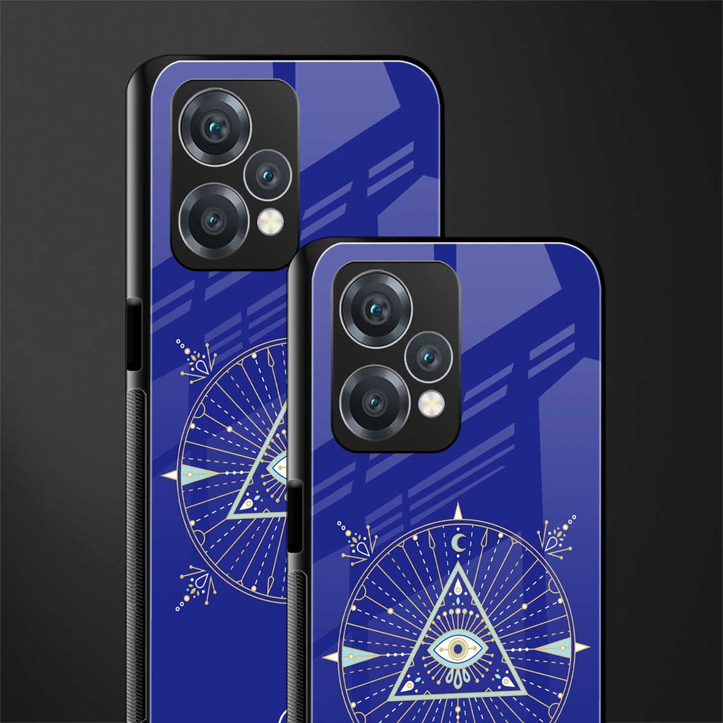 evil eye mandala blue back phone cover | glass case for oneplus nord ce 2 lite 5g