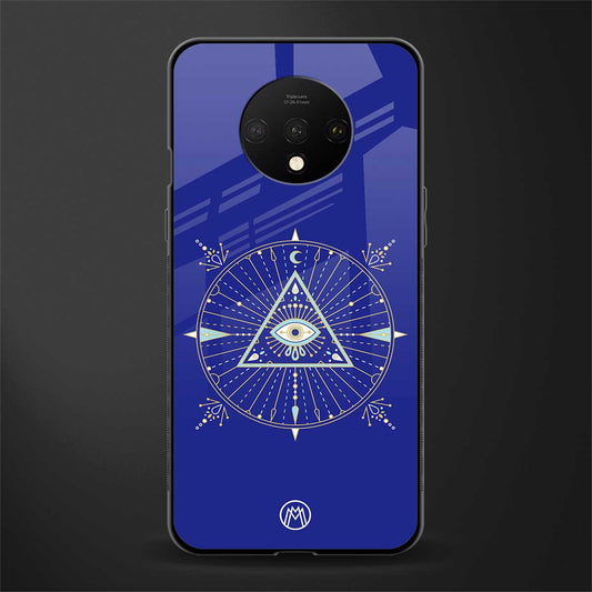 evil eye mandala blue glass case for oneplus 7t image