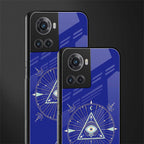evil eye mandala blue back phone cover | glass case for oneplus 10r 5g
