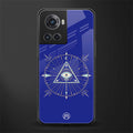 evil eye mandala blue back phone cover | glass case for oneplus 10r 5g