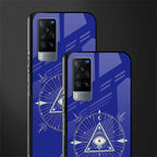 evil eye mandala blue glass case for vivo x60 image-2