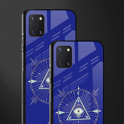 evil eye mandala blue glass case for samsung a81 image-2