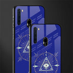 evil eye mandala blue glass case for samsung a21 image-2