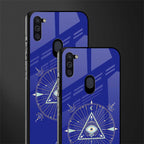 evil eye mandala blue glass case for samsung a11 image-2