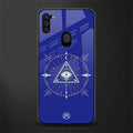 evil eye mandala blue glass case for samsung a11 image