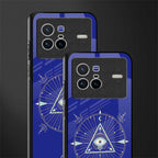 evil eye mandala blue glass case for vivo x80 image-2