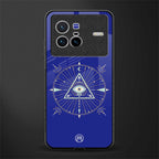 evil eye mandala blue glass case for vivo x80 image