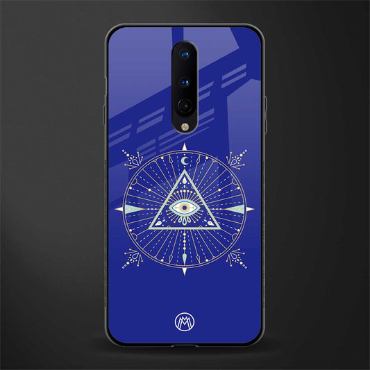 evil eye mandala blue glass case for oneplus 8 image