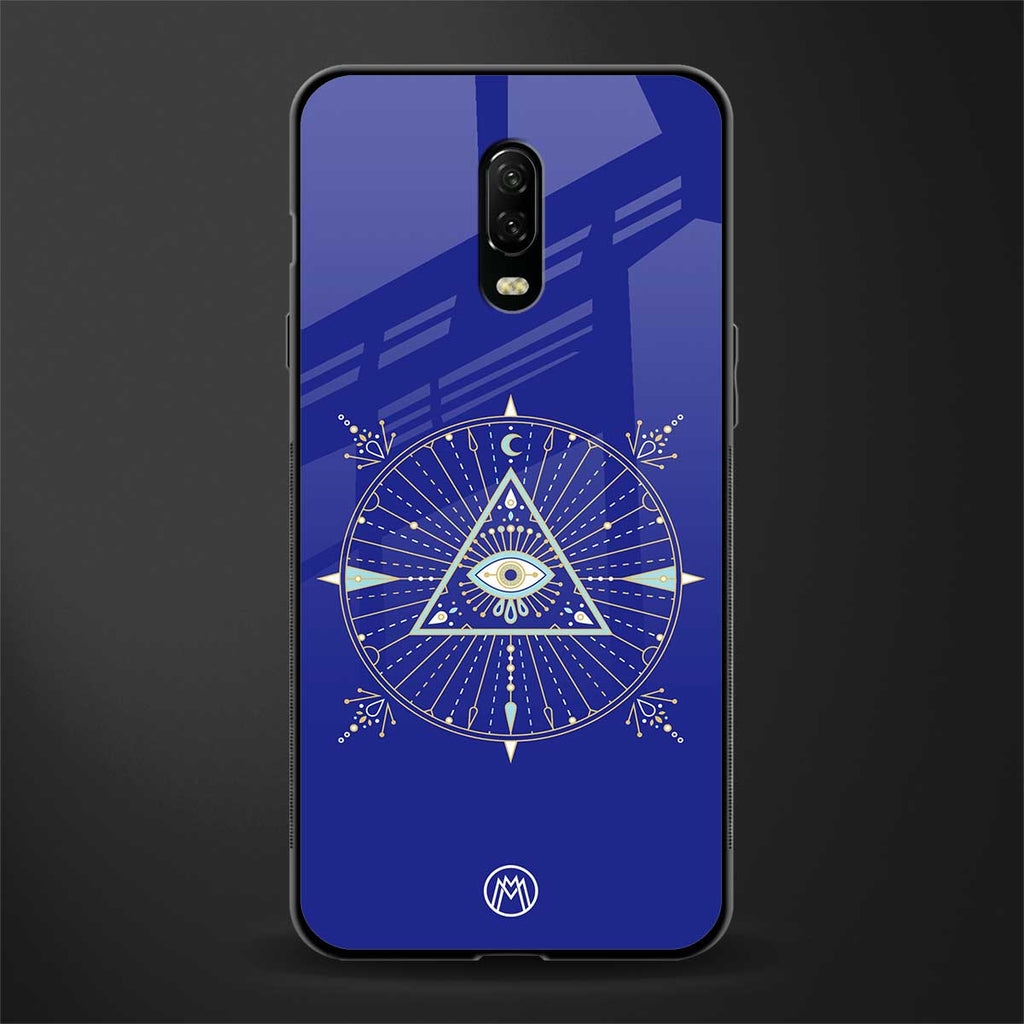 evil eye mandala blue glass case for oneplus 6t image