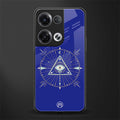 evil eye mandala blue back phone cover | glass case for oppo reno 8