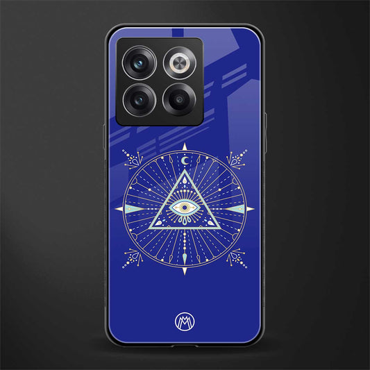 evil eye mandala blue back phone cover | glass case for oneplus 10t
