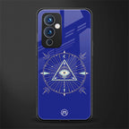 evil eye mandala blue back phone cover | glass case for oneplus 9