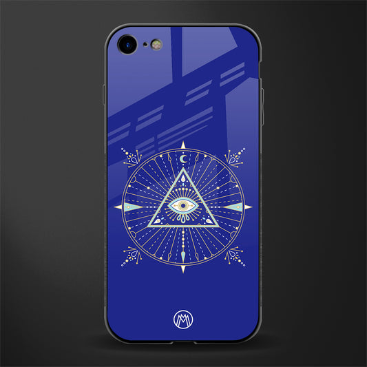 evil eye mandala blue glass case for iphone 7 image