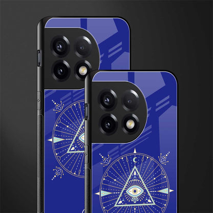evil eye mandala blue back phone cover | glass case for oneplus 11r