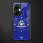 evil eye mandala blue back phone cover | glass case for oneplus nord ce 3 lite