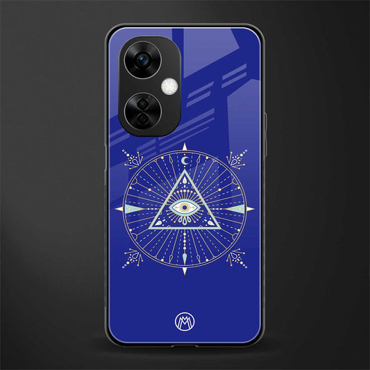 evil eye mandala blue back phone cover | glass case for oneplus nord ce 3 lite