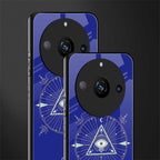 evil eye mandala blue back phone cover | glass case for realme 11 pro 5g