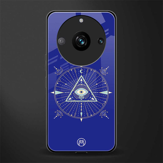 evil eye mandala blue back phone cover | glass case for realme 11 pro 5g