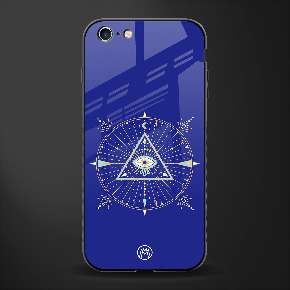 evil eye mandala blue glass case for iphone 6 image