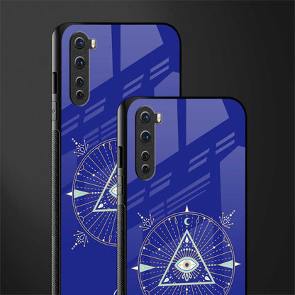 evil eye mandala blue glass case for oneplus nord ac2001 image-2