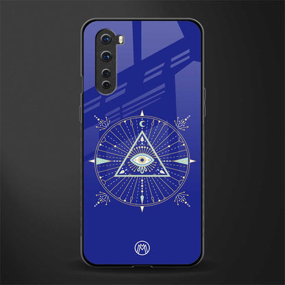 evil eye mandala blue glass case for oneplus nord ac2001 image